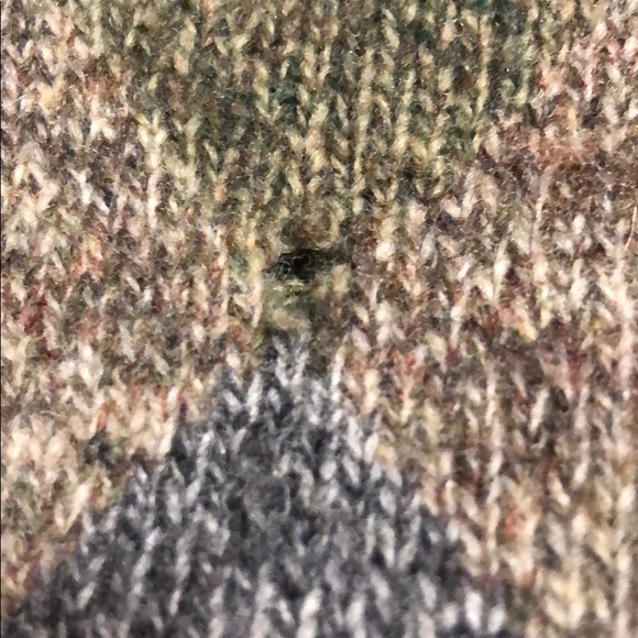 Green Argyle Jos. A Bank Quarter Zip Sweater - Picture 3 of 4